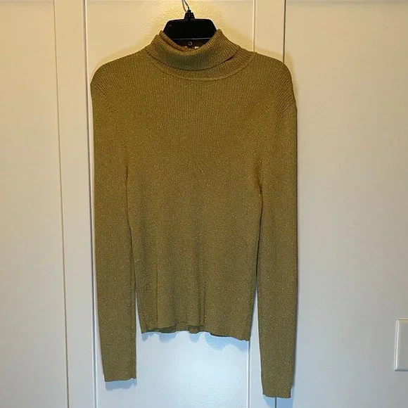 Women's Long Sleeve Fitted Ribbed Turtle Neck Sweater - Picture 2 of 4
